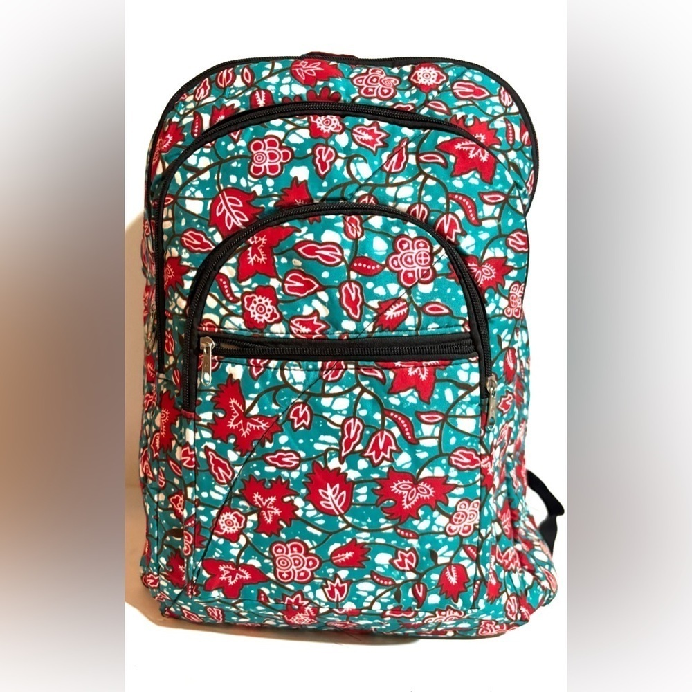 African ankara unisex handmade geometric backpack